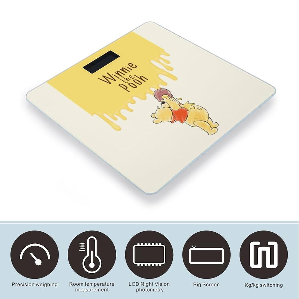 Amazon.co.jp: くまのプーさん 体重計 デジタル 乗るだけ 電源